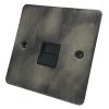 1 Gang Telephone Master Socket - Black Trim