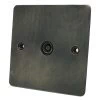 Single Non Isolated TV | Coaxial Socket - Black Trim