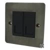 2 Gang RJ45 Cat5e Socket - Cat5 and Cat6 available on request - Black Trim