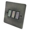 3 Gang 2 Way 10 Amp Switches - Black Nickel Switch