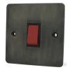 45 Amp Double Pole Switch - Single Plate - Black Trim