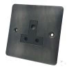 3 Round Pin 5 Amp Socket - Black Trim