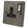 Single 13 Amp Socket - Steel Switch