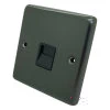 1 Gang Telephone Master Socket - Black Trim