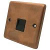 1 Gang Telephone Master Socket - Black Trim