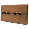 4 Gang 2 Way 10 Amp Dolly Switches - Black Toggle