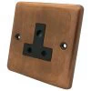 3 Round Pin 5 Amp Socket - Black Trim