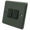 2 Gang 2 Way 10 Amp Switches - Black Trim