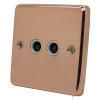 Twin Non Isolated TV | Coaxial Socket : White Trim