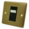 1 Gang  RJ45 Cat5e Socket - Cat5 and Cat6 available on request - Black Trim