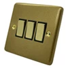 3 Gang 2 Way 10 Amp Switches - Brass Switches