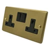 Double 13 Amp Socket - Black Switch