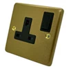 Single 13 Amp Socket - Black Switch