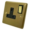 Single 13 Amp Socket - Brass Switches