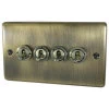 4 Gang Blank Switch Plate (No Switches or Dimmers) - Please select your combination of 4 switches or dimmers from the items below.