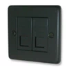 2 Gang Telephone Master Socket - Black Trim