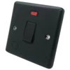 20 Amp Double Pole Switch with Neon - Black Trim