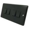 4 Gang 2 Way 10 Amp Switches - Black Trim