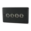 4 Gang Blank Switch Plate (No Switches or Dimmers) - Please select your combination of 4 switches or dimmers from the items below.