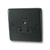 3 Round Pin 5 Amp Socket - Black Trim