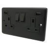 Double Socket with USB A Charging Ports