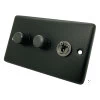 3 Gang Blank Switch Plate (No Switches or Dimmers) - Please select your combination of 3 switches or dimmers from the items below.