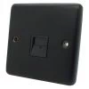 1 Gang Telephone Master Socket - Black Trim