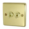 2 Gang Blank Switch Plate (No Switches or Dimmers) - Please select your combination of 2 switches or dimmers from the items below.