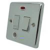 With Neon and Flex Outlet 13 Amp - Fused outlet with on | off switch and indicator light. Also has hole in plate for flex outlet : White Trim