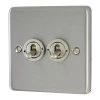 2 Gang Blank Switch Plate (No Switches or Dimmers) - Please select your combination of 2 switches or dimmers from the items below.