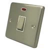 1 Gang - Used for heating and water heating circuits. Switches both live and neutral poles : White Trim