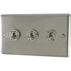 3 Gang Blank Switch Plate (No Switches or Dimmers) - Please select your combination of 3 switches or dimmers from the items below.