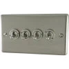 4 Gang Blank Switch Plate (No Switches or Dimmers) - Please select your combination of 4 switches or dimmers from the items below.