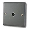 Single Non Isolated TV | Coaxial Socket : White Trim