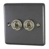 2 Gang Blank Switch Plate (No Switches or Dimmers) - Please select your combination of 2 switches or dimmers from the items below.