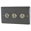 3 Gang Blank Switch Plate (No Switches or Dimmers) - Please select your combination of 3 switches or dimmers from the items below.