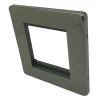 Single Modular Plate for 2 Modules - Black Trim