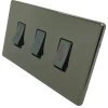 3 Gang 2 Way 10 Amp Switches - Double Plate