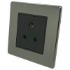 3 Round Pin 5 Amp Socket - Black Trim