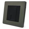 1 Gang Telephone Master Socket - Black Trim