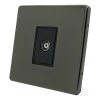 Single TV | Coaxial Socket - Black Trim