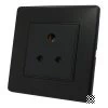 3 Round Pin 5 Amp Socket - Black Trim