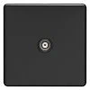 Single TV | Coaxial Socket - Black Trim