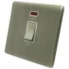 Contemporary Screwless Brushed Nickel Cooker (45 Amp Double Pole) Switch - 4