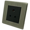 3 Round Pin 5 Amp Socket - Black Trim