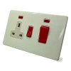 Cooker Control - 45 Amp Double Pole Switch with 13 Amp Plug Socket