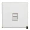 1 Gang Telephone Master Socket - White Trim