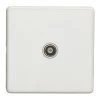 Single TV | Coaxial Socket - White Trim