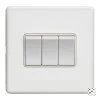 3 Gang 2 Way 10 Amp Switches - Single Plate