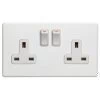 Double 13 Amp Socket - White Trim